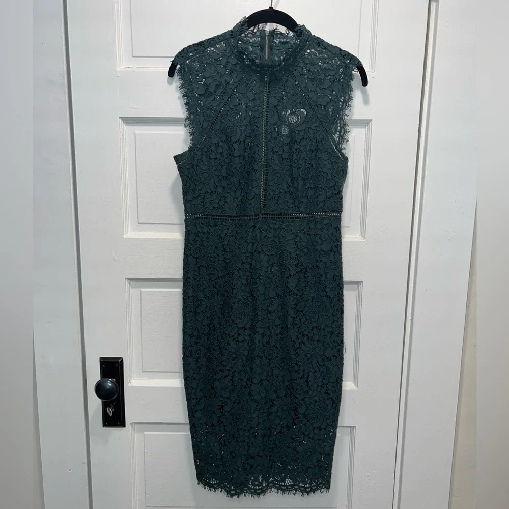 Bardot Dark Green Lace Midi Dress NWT✨ - Picture 5 of 17